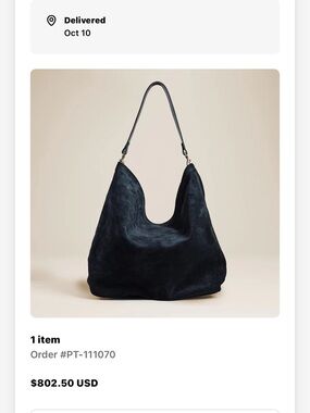 Parker Thatch Jane Black Suede Tote